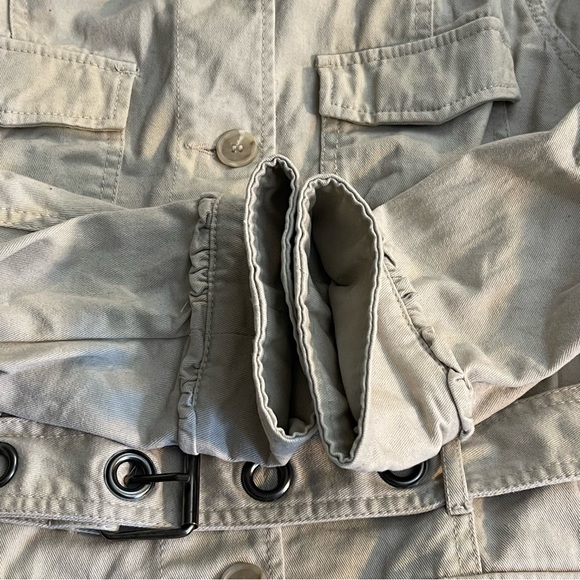 CONVERSE One Star Army Green Utility Jacket Sz. Med Beige Cream color - Picture 3 of 7